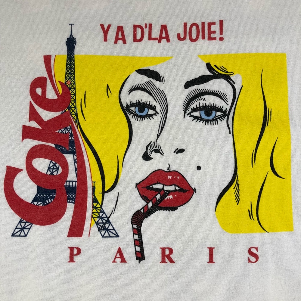 Coke Paris Coca-cola Eiffel Tower Blonde Soda Tee - Picture 2 of 4